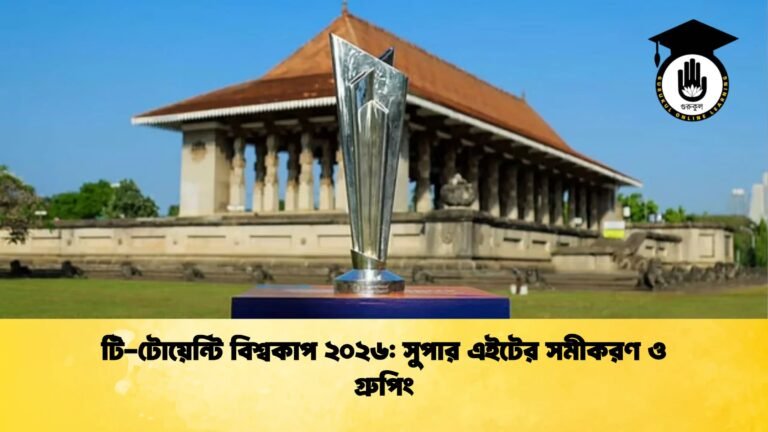 টি টোয়েন্টি বিশ্বকাপ ২০২৬ সুপার এইটের সমীকরণ ও গ্রুপিং Cricket Gurukul [ ক্রিকেট গুরুকুল ] GOLN